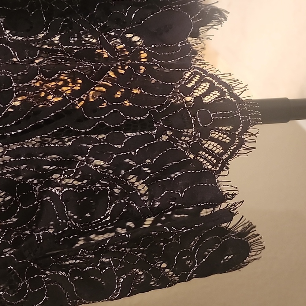 NWOT Isaac Mizrahi Lace Duster Black Sz XXS - Picture 4 of 12